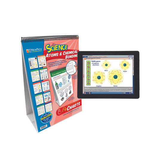 Arbor Scientific NewPath Learning Atoms & Chemical Bonding Flip Chart Set With Online Multimedia Lesson