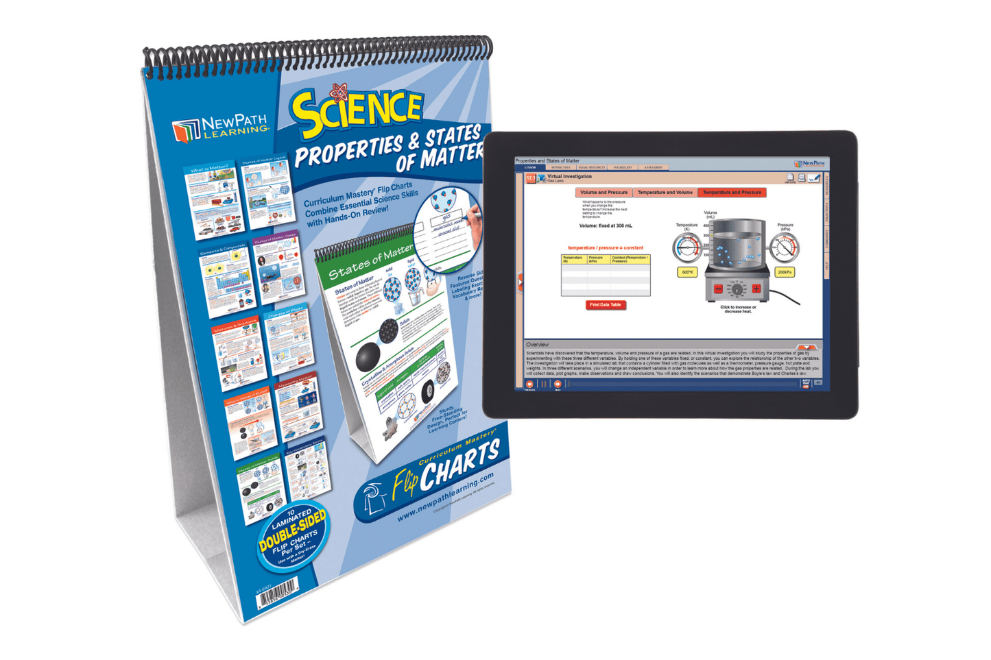 Arbor Scientific Properties & States of Matter Flip Chart Set With Online Multimedia Lesson