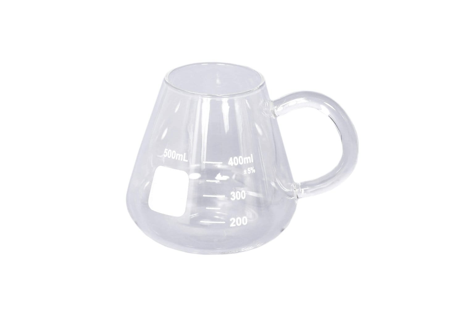 EISCO Premium Hand Crafted Beaker Mug, Thick Borosilicate Glass, Large