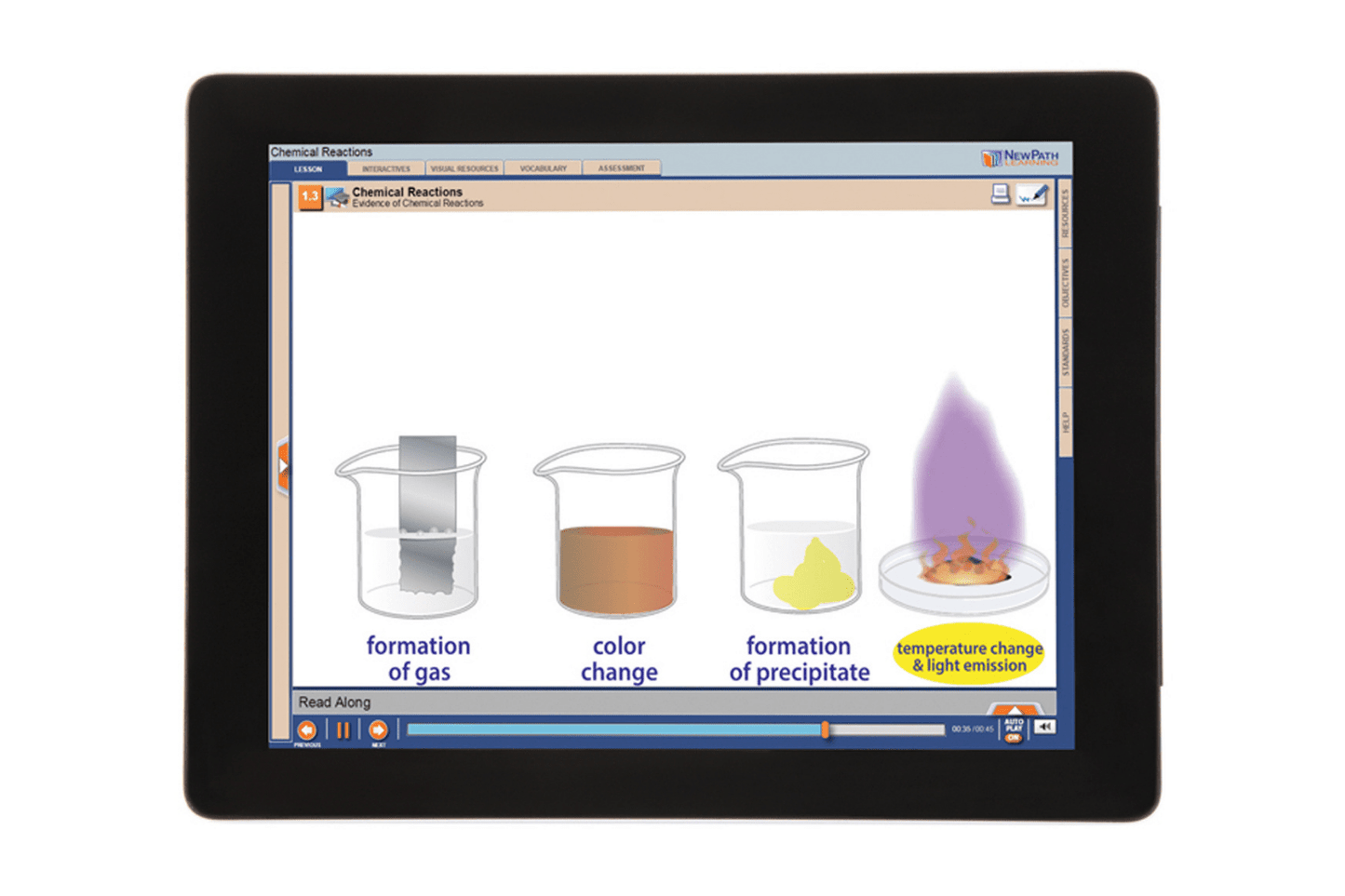 Arbor Scientific Chemical Reactions Flip Chart Set With Online Multimedia Lesson