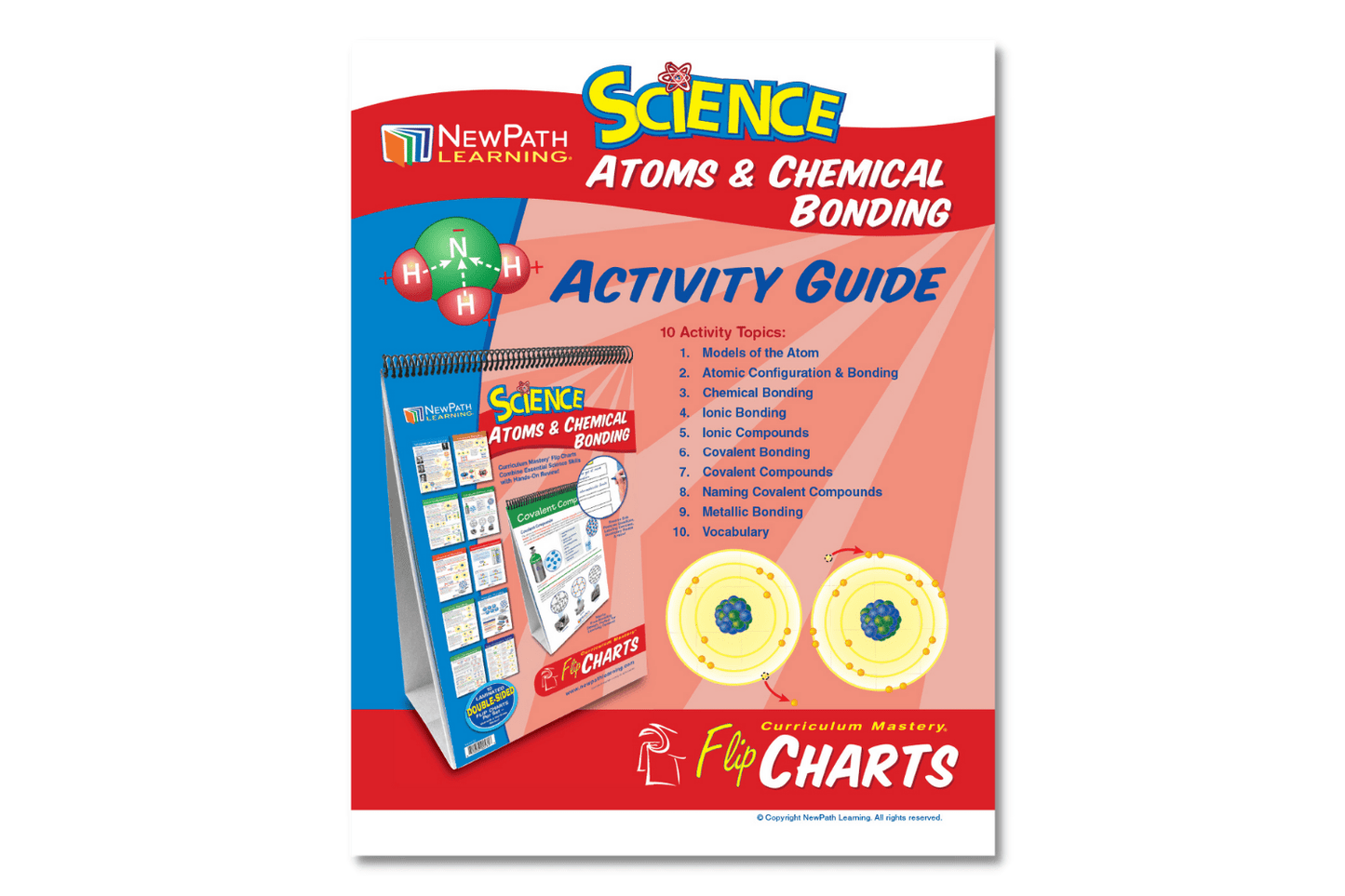 Arbor Scientific Atoms & Chemical Bonding Flip Chart Set With Online Multimedia Lesson