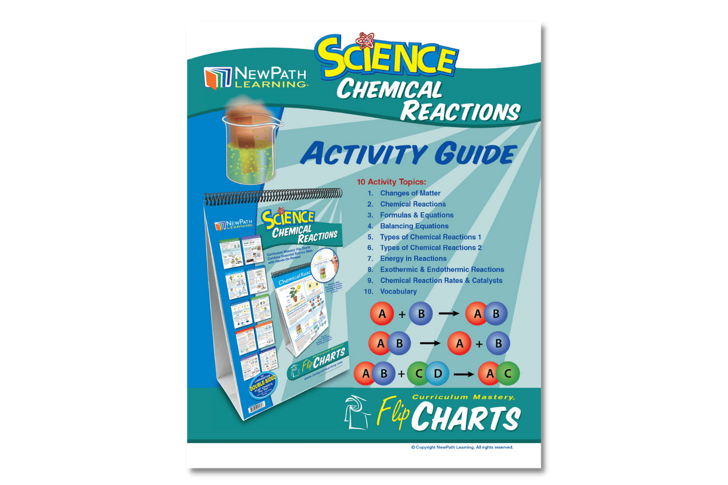 Arbor Scientific Chemical Reactions Flip Chart Set With Online Multimedia Lesson