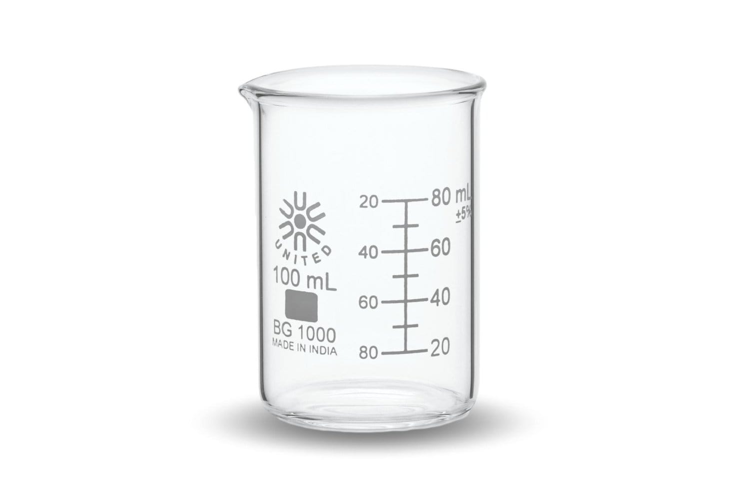 Arbor Scientific Beakers, Low Form, Borosilicate Glass, 100 mL, 12 Pack