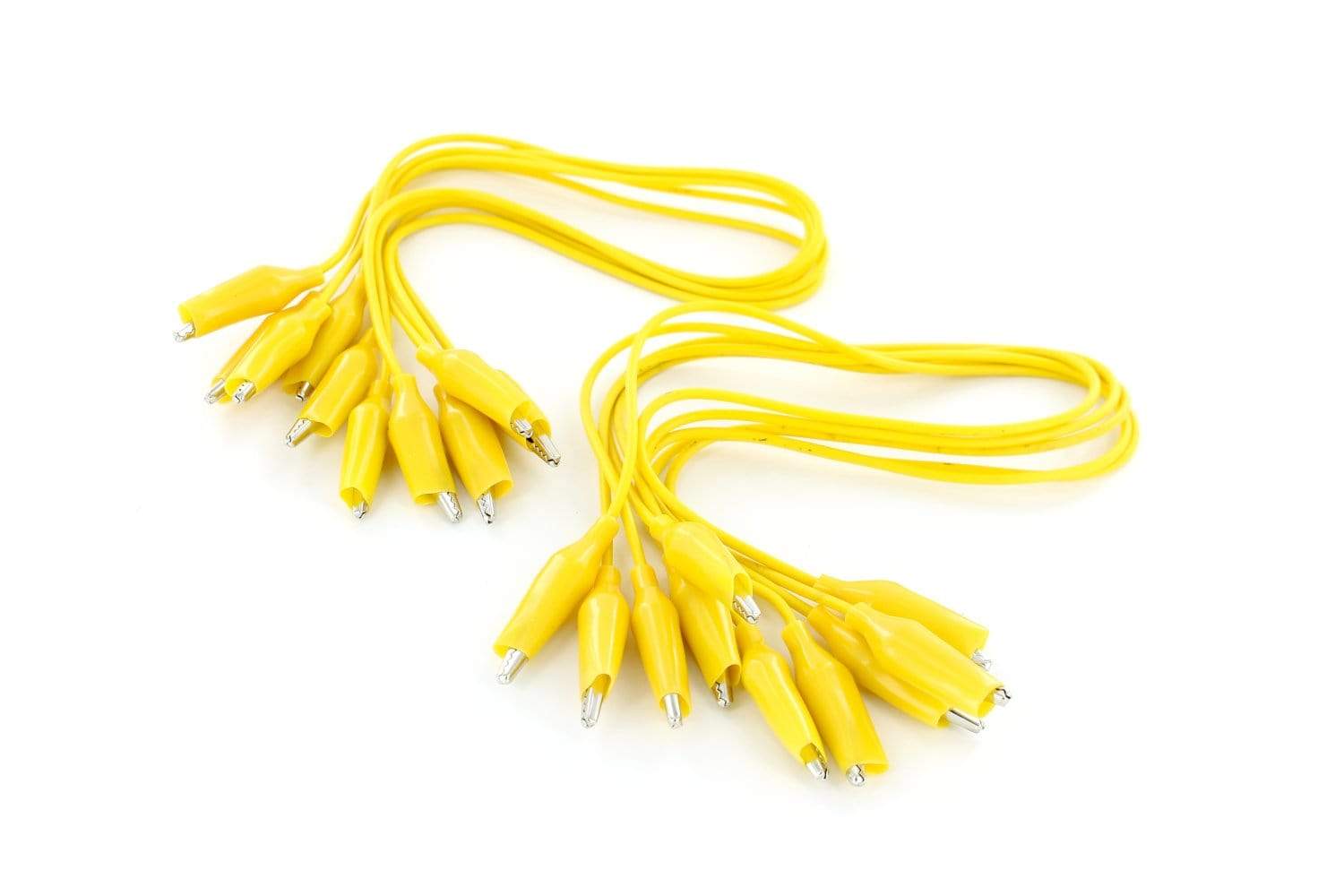 Arbor Scientific Yellow Alligator Leads, 16” (Pack of 10)