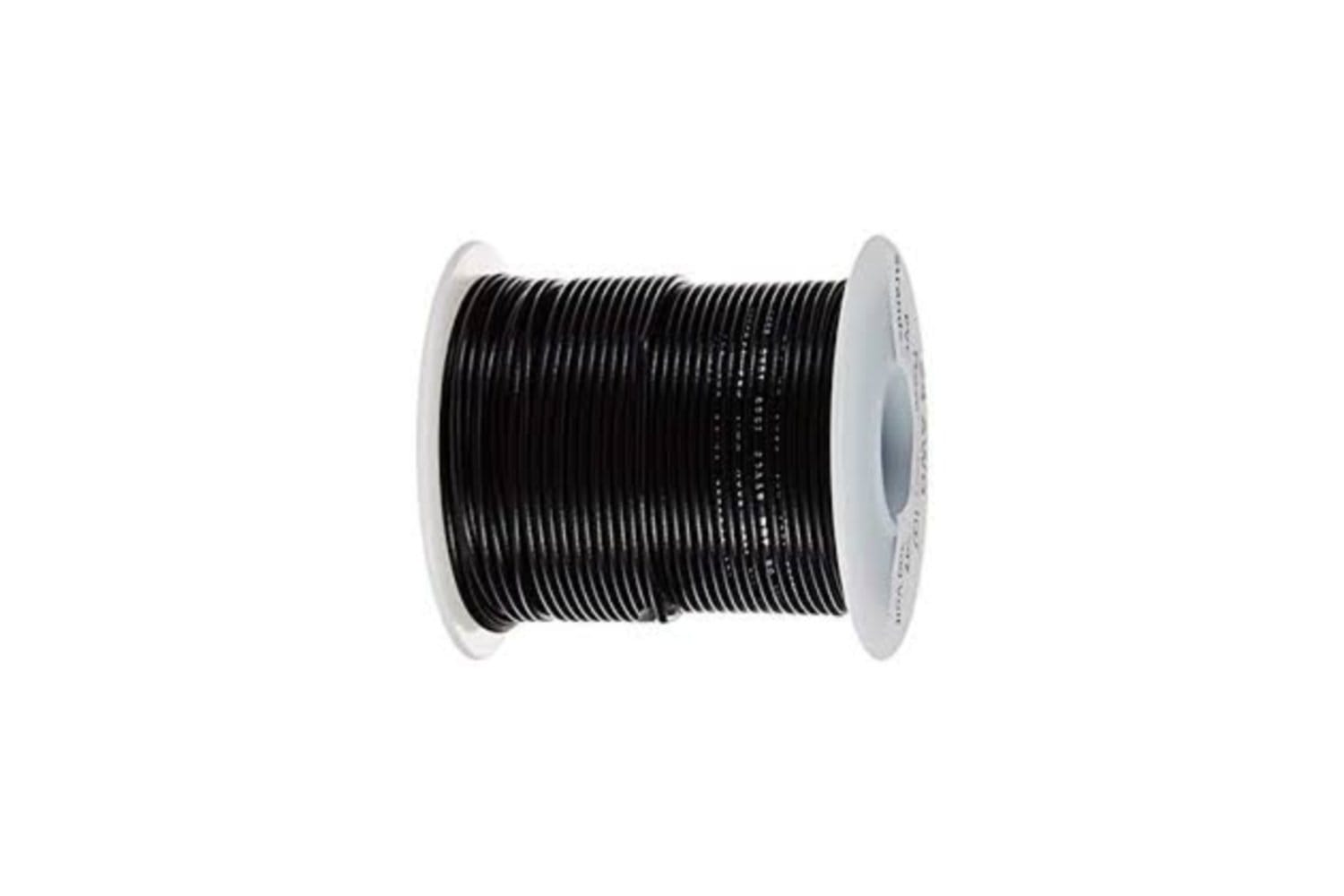 Hook-up Wire 12AWG 65/30 PVC 100ft SPOOL BLACK (Pack of 1) (3080 BK005) 