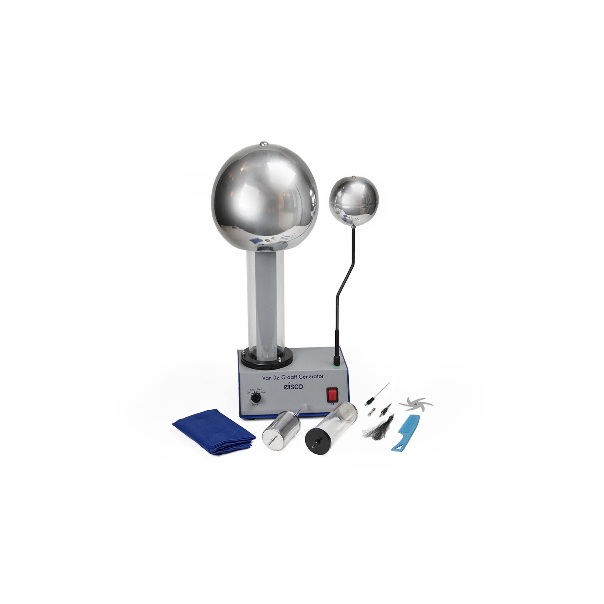 Arbor Scientific Van de Graaff Generator, 400 kV, 10 Electrostatic Attachments