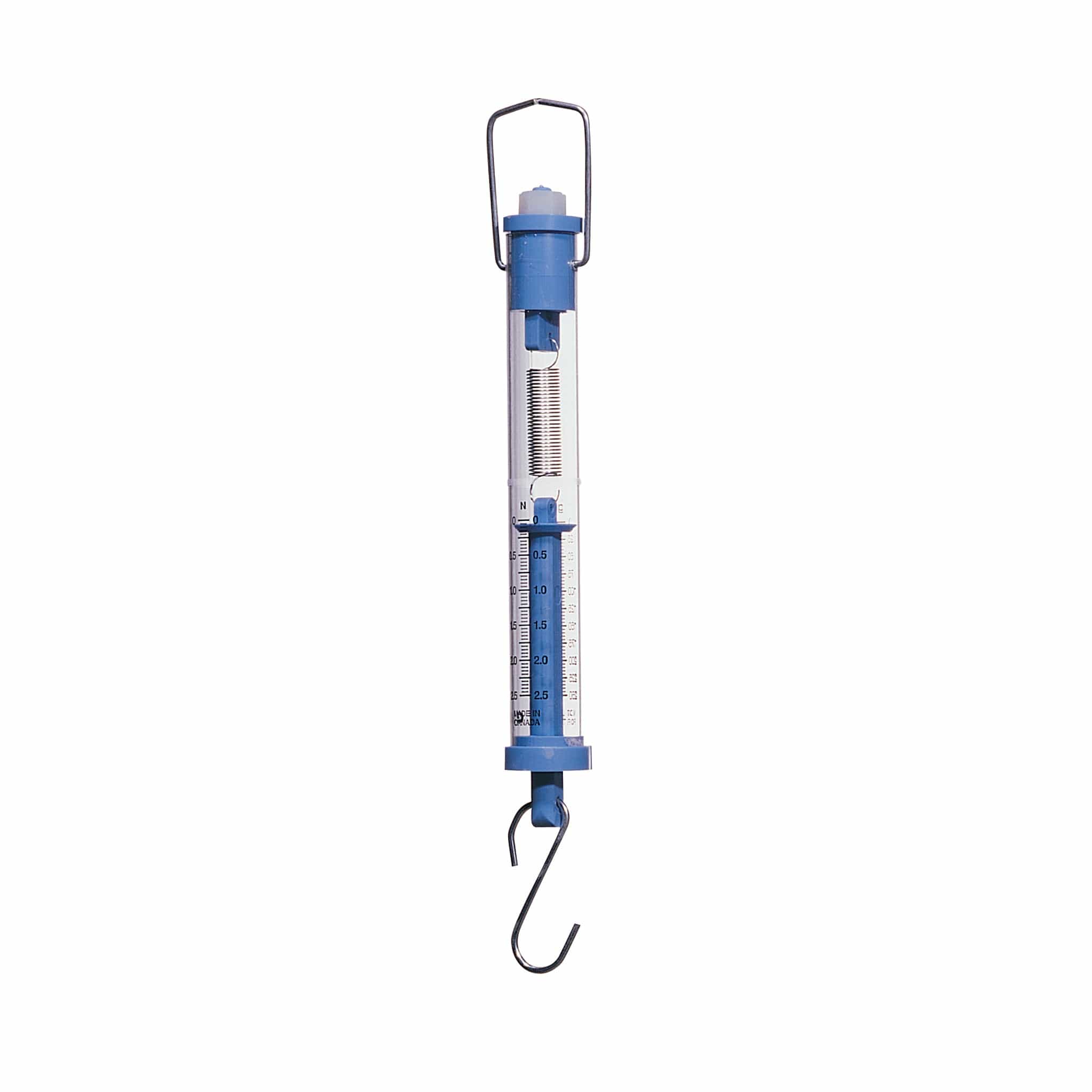 Spring Scale Stock 250g/2.5 N Spring Scale, Blue - Arbor Scientific