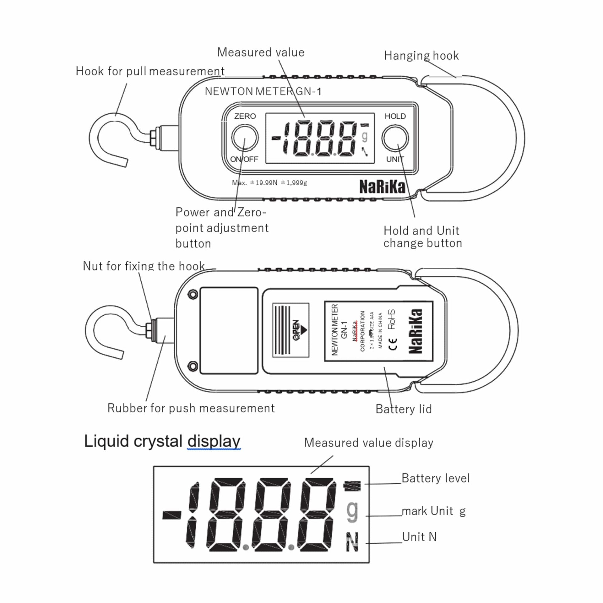 Arbor Scientific Digital Newton Meter