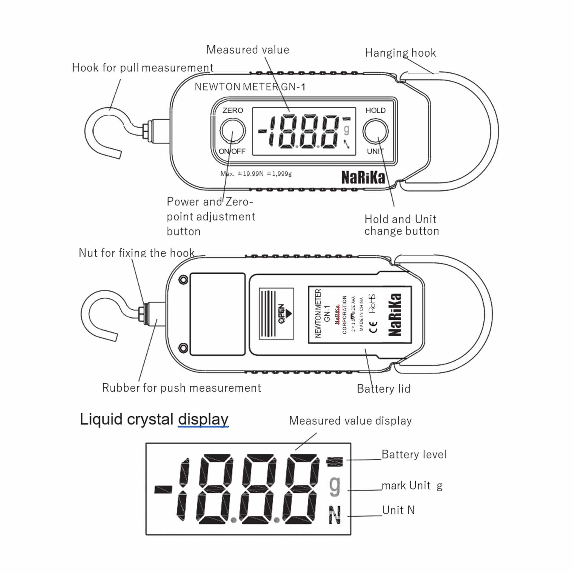 Arbor Scientific Digital Newton Meter
