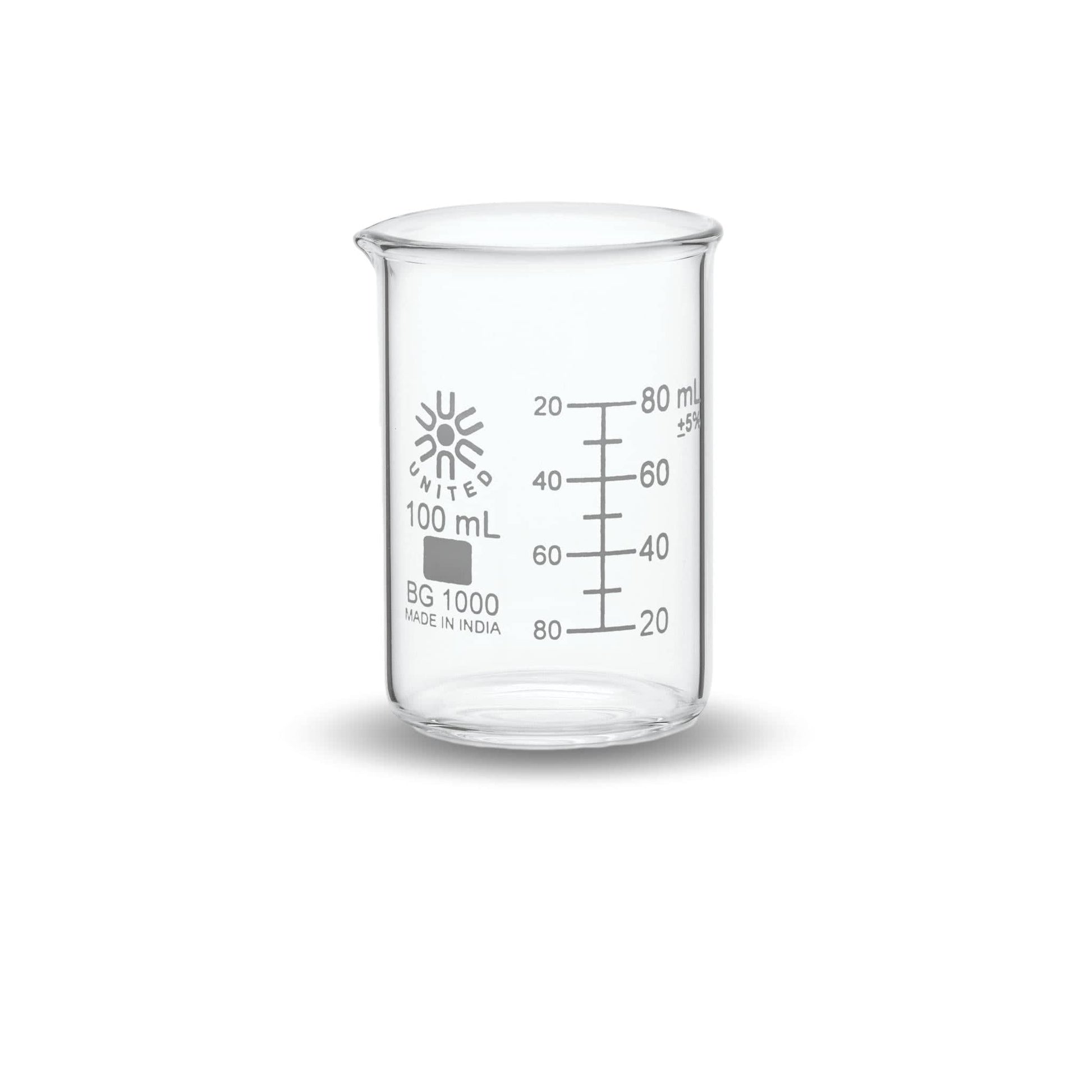 Arbor Scientific Beaker, Low Form, Borosilicate Glass, 100 mL