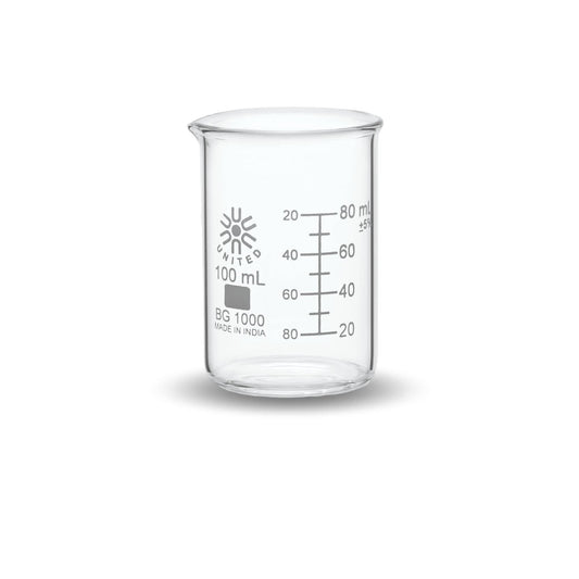 Arbor Scientific Beaker, Low Form, Borosilicate Glass, 100 mL