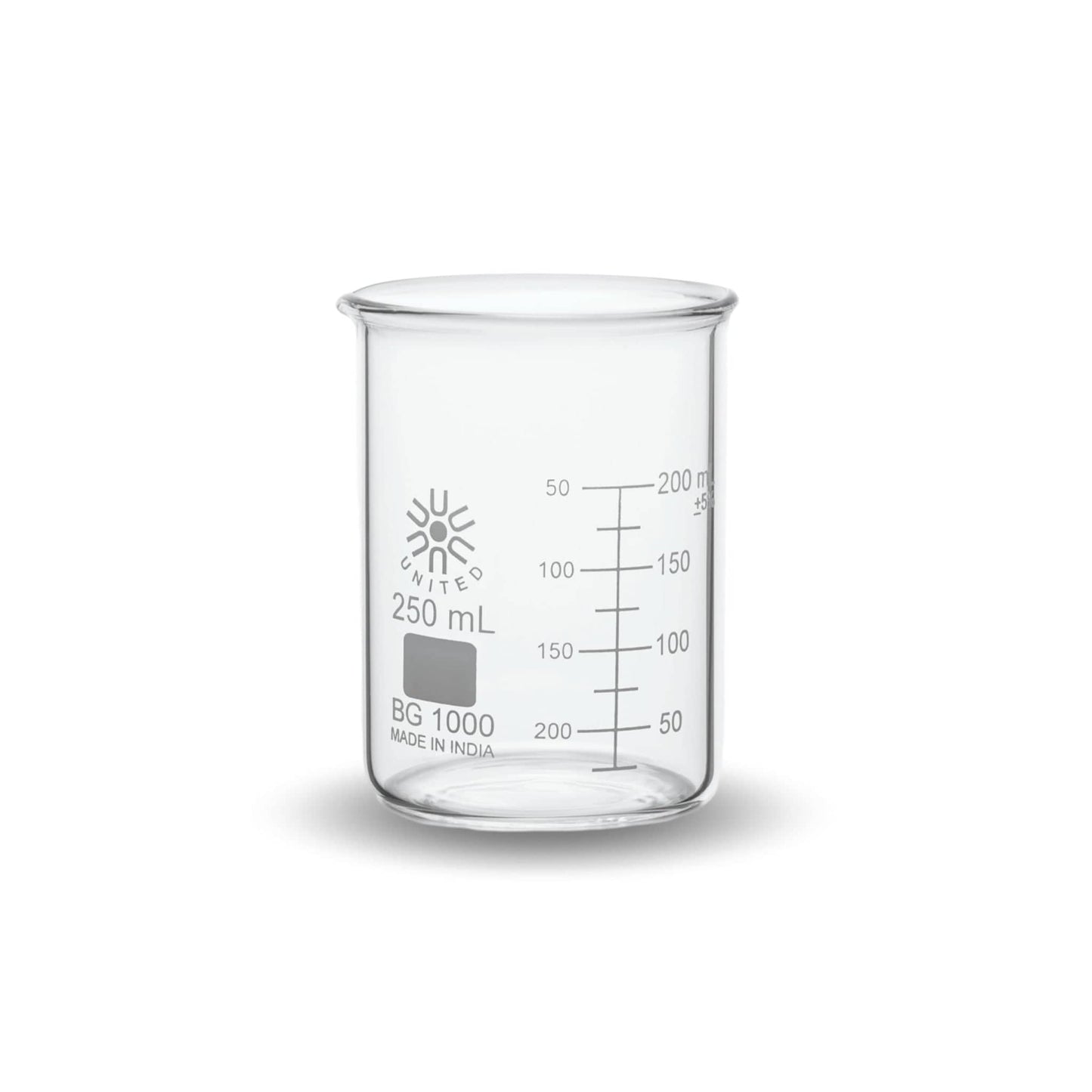 Arbor Scientific Beaker, Low Form, Borosilicate Glass, 250 mL