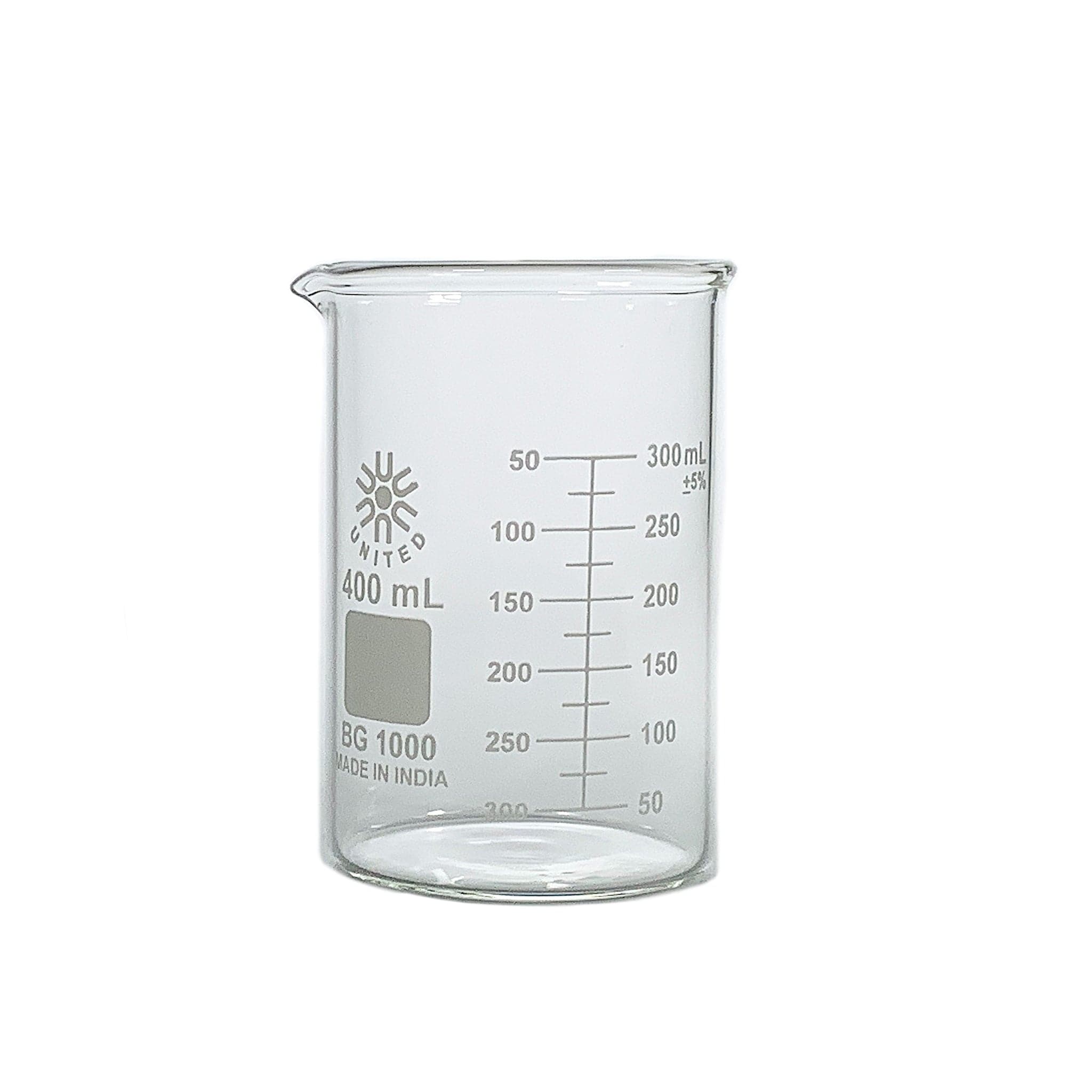 Arbor Scientific Beaker, Low Form, Borosilicate Glass, 400 mL