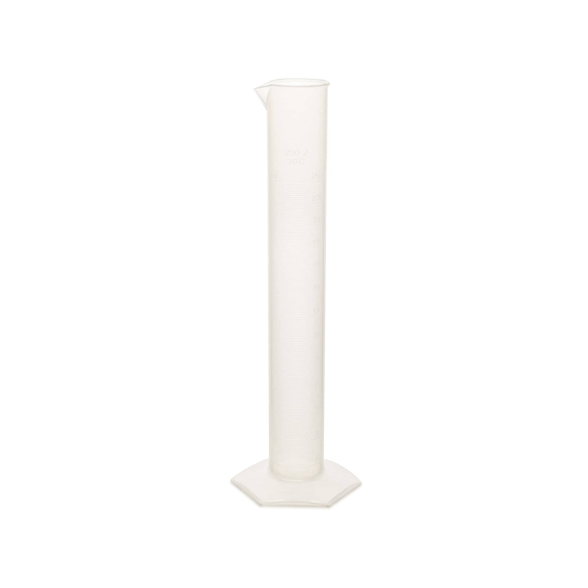 Arbor Scientific Graduated Cylinder, Hex Base, Polypropylene, 500 mL