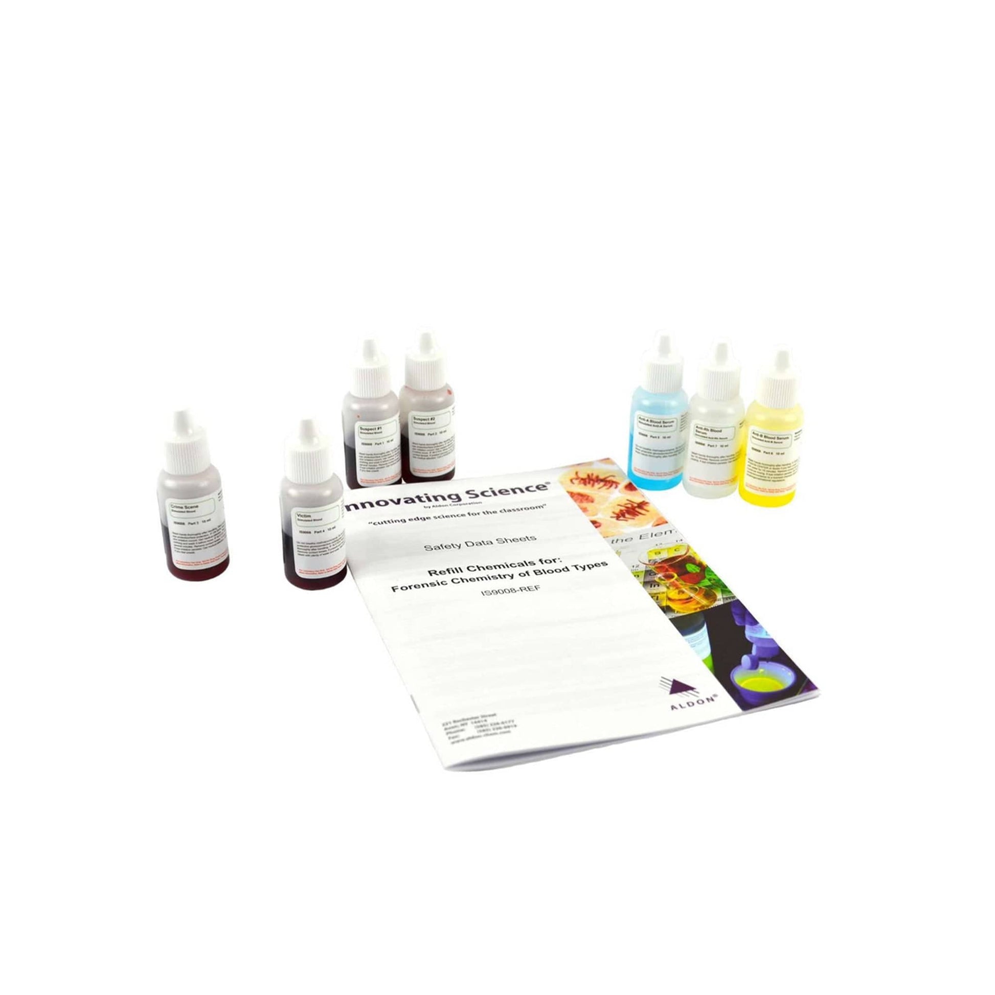 Arbor Scientific Refill Kit for Forensic Chemistry of Blood Typing