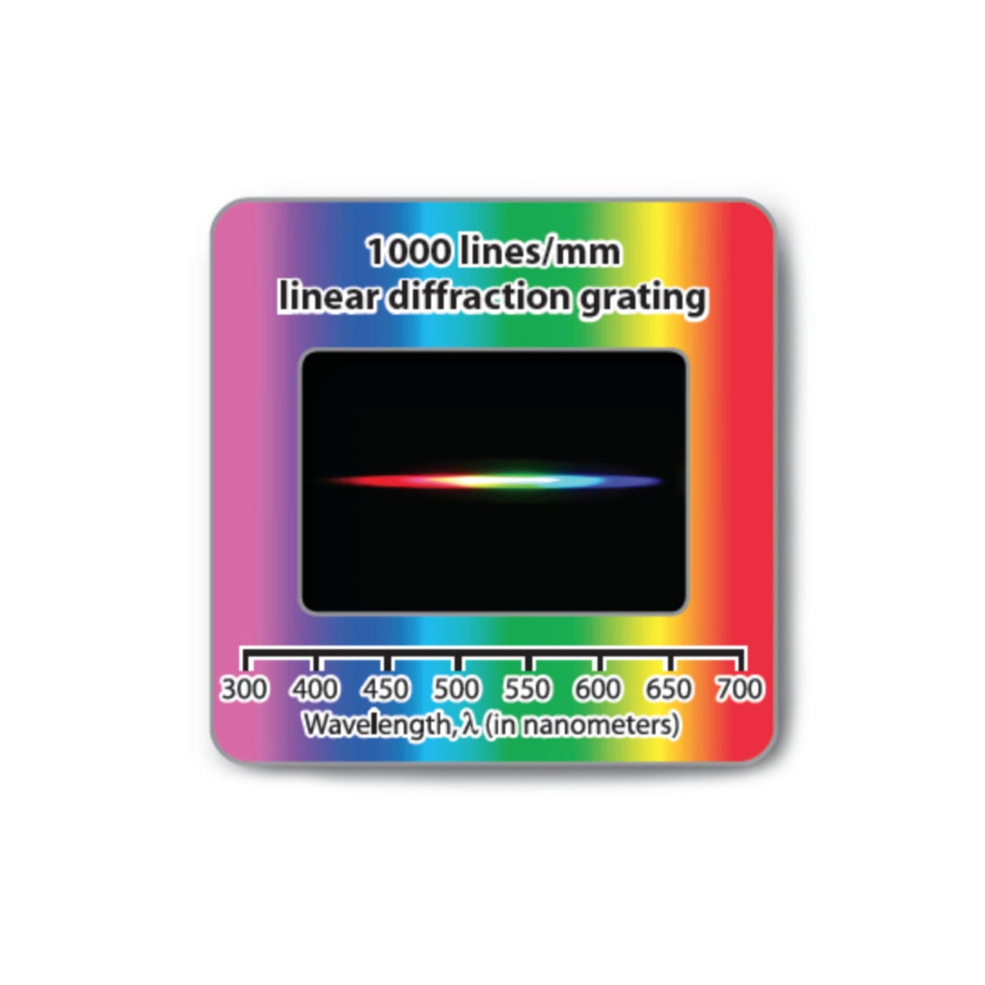 Arbor Scientific Holographic Diffraction Grating 1000 lines/mm 5 Pack
