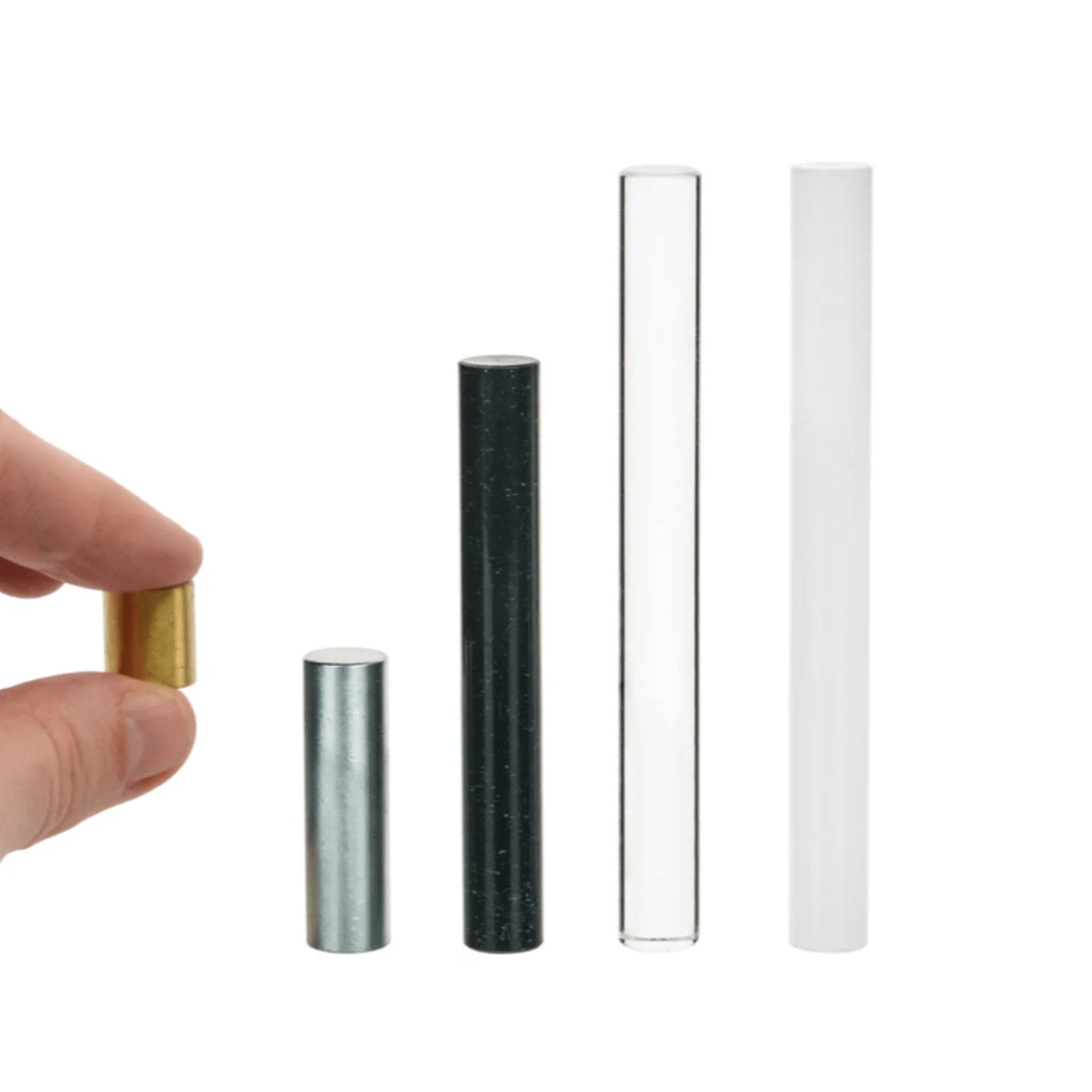 Arbor Scientific Equal Mass Density Set, 2 Metals and 3 Plastics