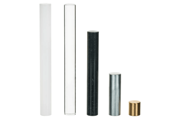 Equal Mass Density Set, 2 Metals and 3 Plastics – Arbor Scientific