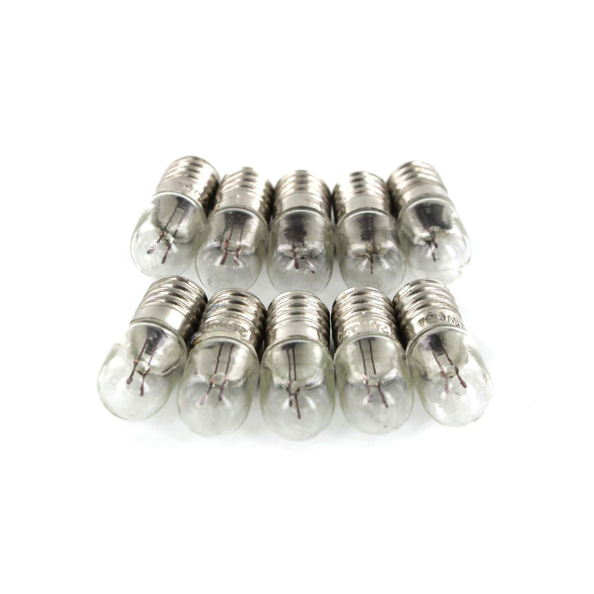 Miniature Screw Base Light Bulbs, 2.5V, Pack of 10 - Arbor Scientific