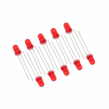 Red LED, Pack of 10, 5mm Each - Arbor Scientific