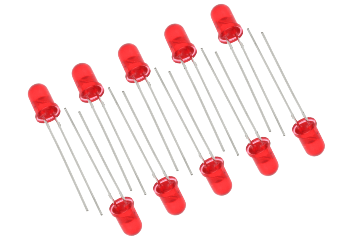 Red LED, Pack of 10, 5mm Each - Arbor Scientific