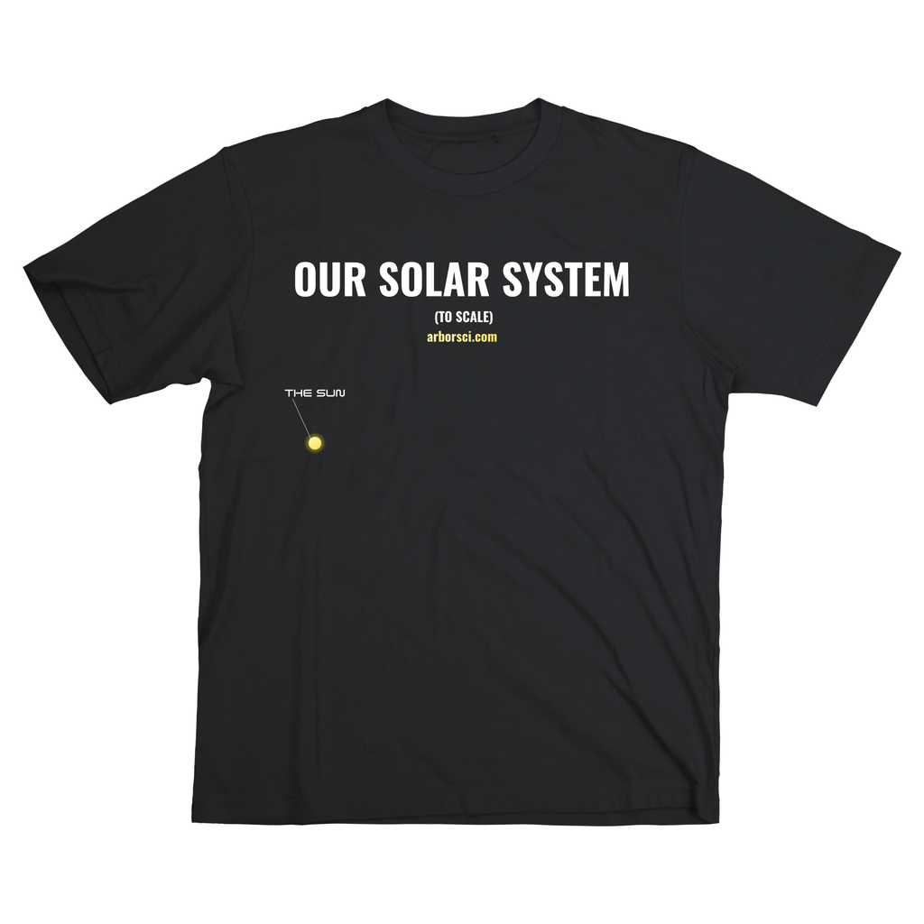 Arbor Scientific Solar System to Scale T-Shirt