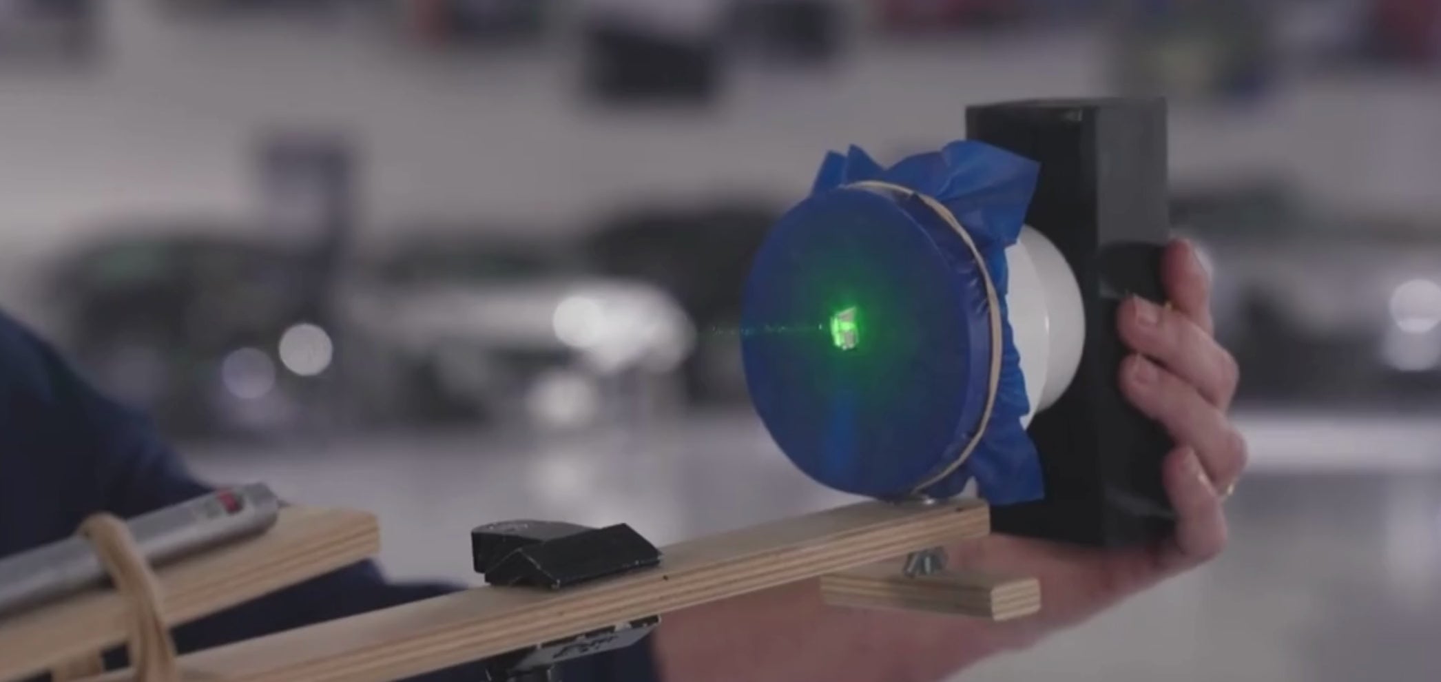 Highlight reel video showing Griff Jones presenting the Laser Light Show product from Arbor Scientific