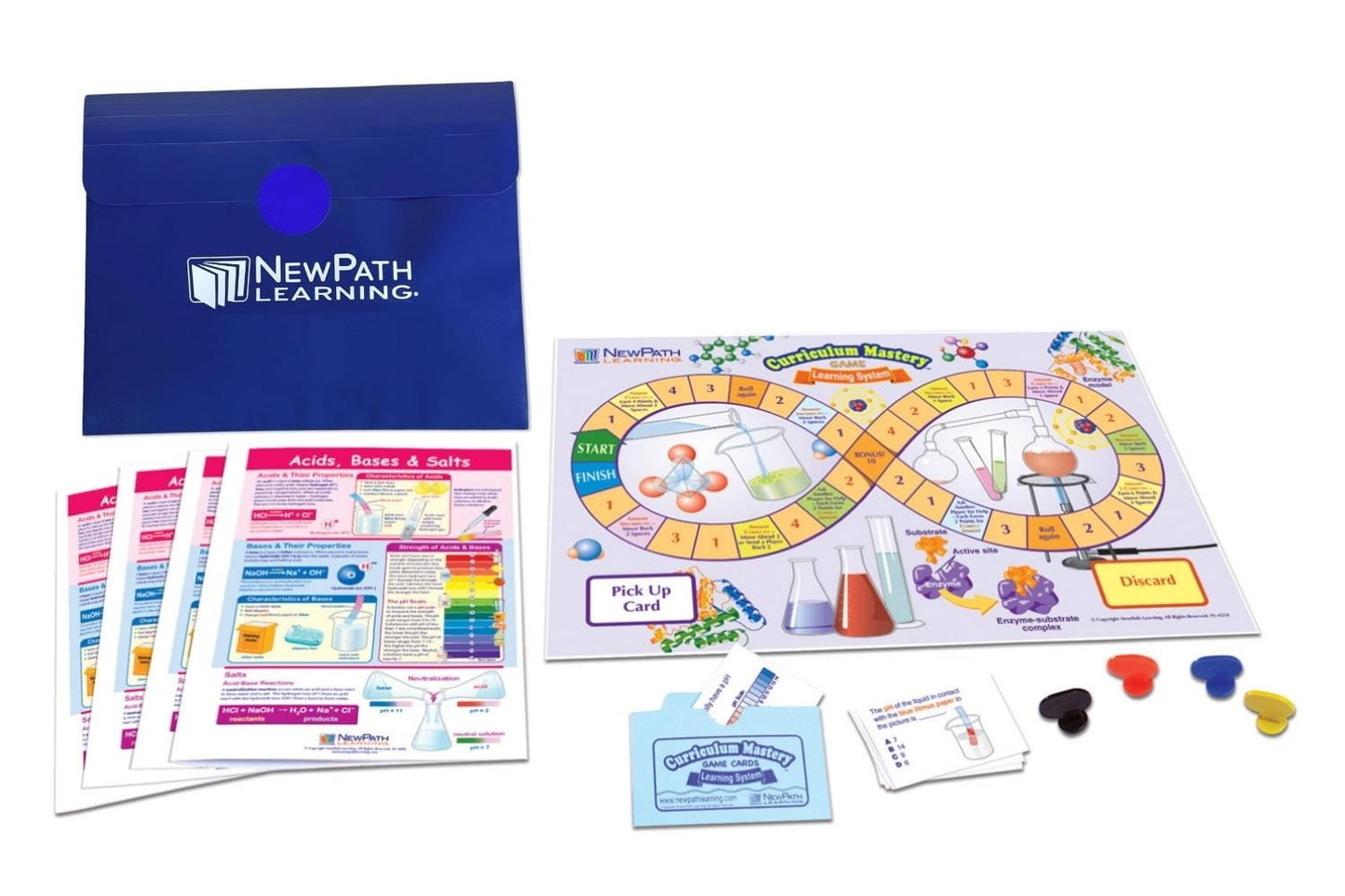 Arbor Scientific NewPath Learning Acids, Bases & Salts Learning Center Game, Gr. 6-9
