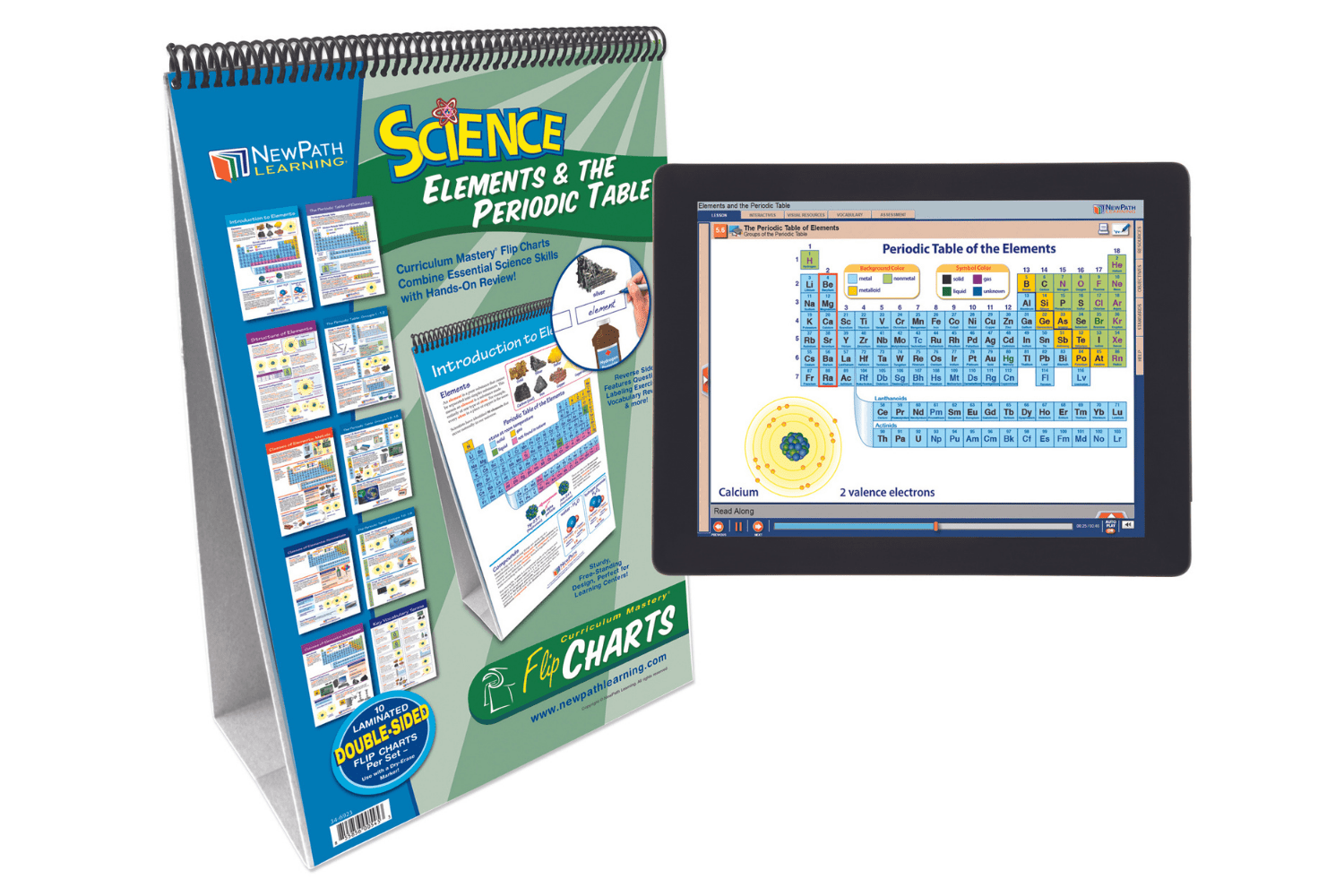 Arbor Scientific Elements & the Periodic Table Flip Chart Set With Online Multimedia Lesson