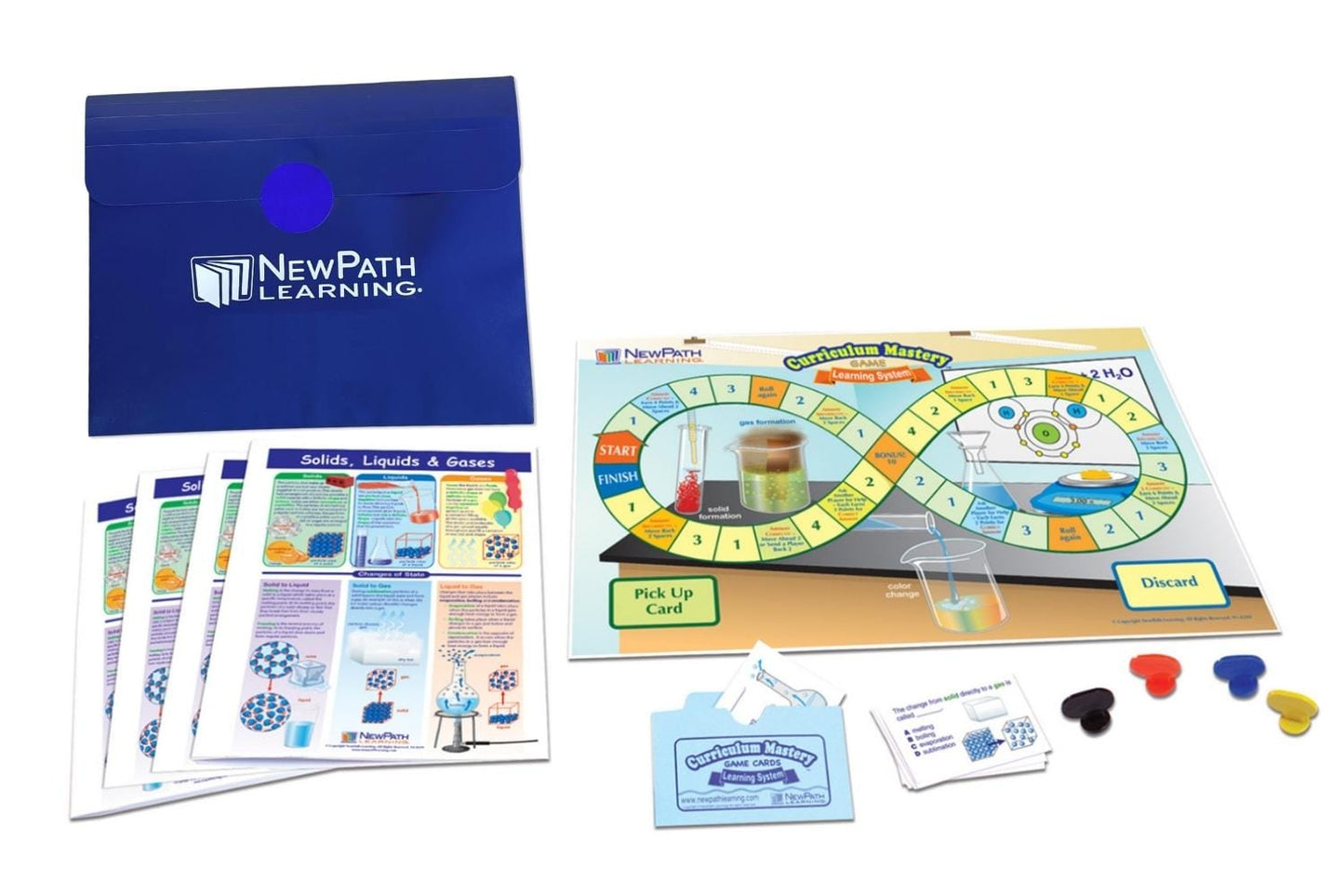 Arbor Scientific NewPath Learning Solids, Liquids, & Gases Learning Center Game, Gr. 6-9