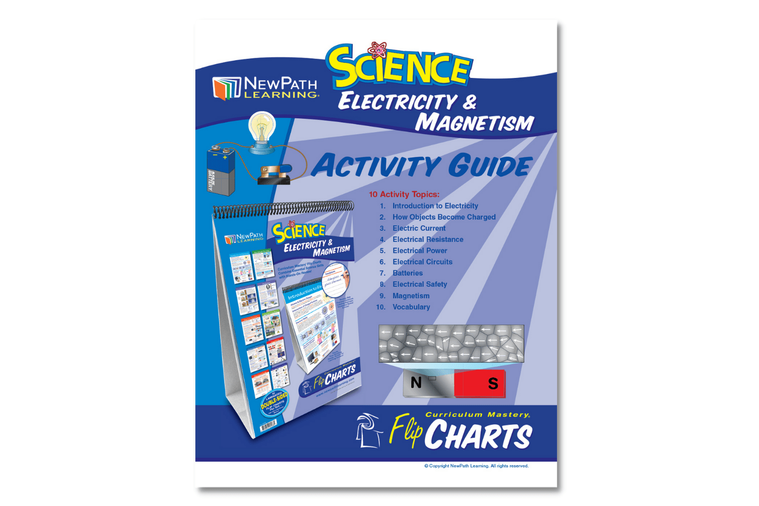 Arbor Scientific Electricity & Magnetism Flip Chart Set With Online Multimedia Lesson