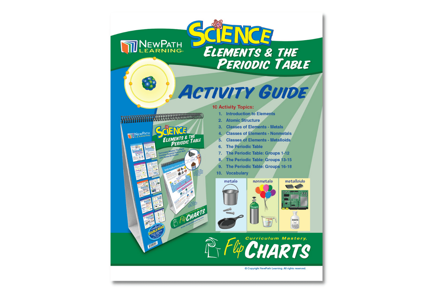 Arbor Scientific Elements & the Periodic Table Flip Chart Set With Online Multimedia Lesson