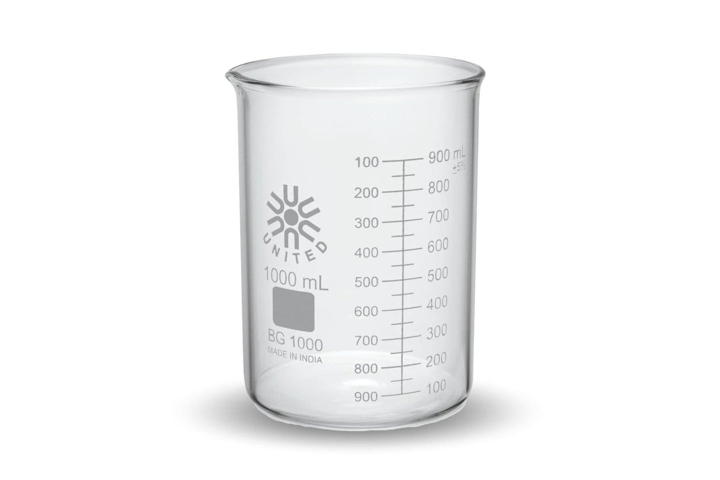 Arbor Scientific Beaker, Low Form, Borosilicate Glass, 1000 mL