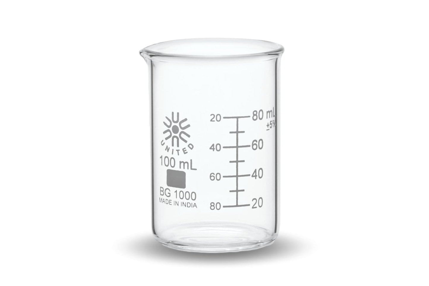 Arbor Scientific Beaker, Low Form, Borosilicate Glass, 100 mL