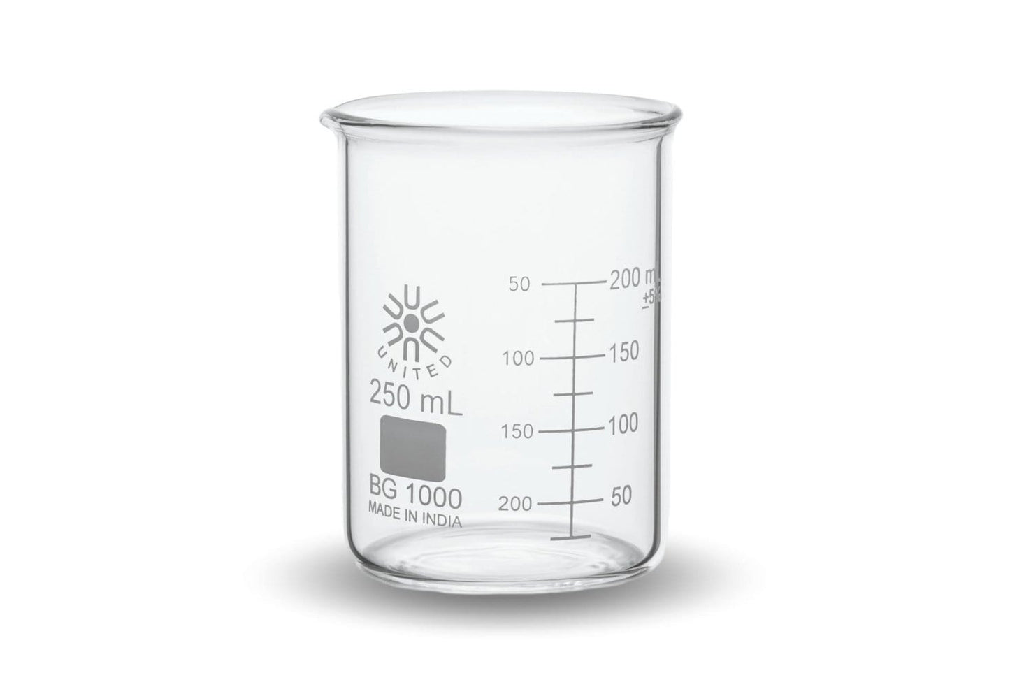 Arbor Scientific Beakers, Low Form, Borosilicate Glass, 250 mL, 12 Pack