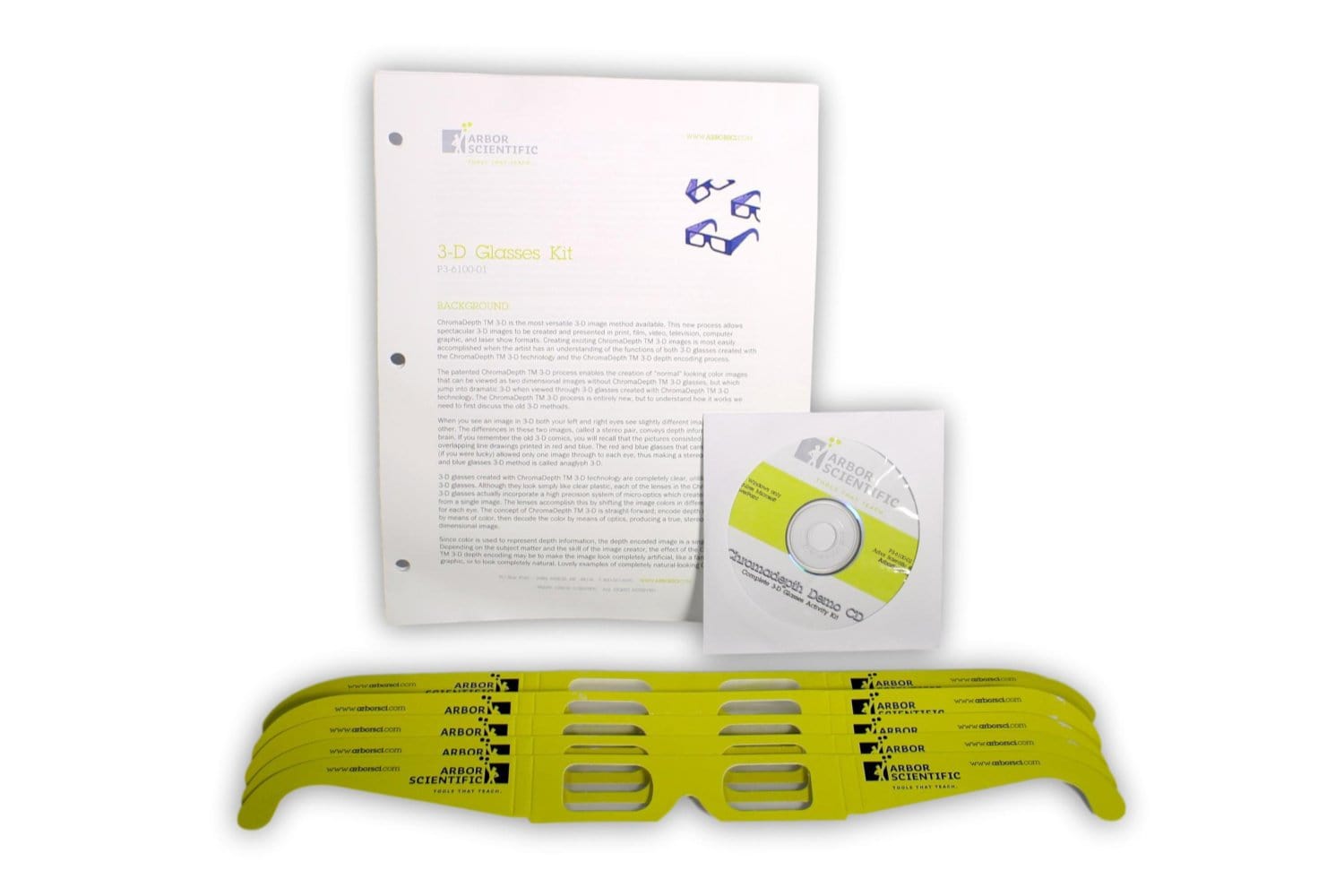 Arbor Scientific Complete 3-D Glasses Activity Kit