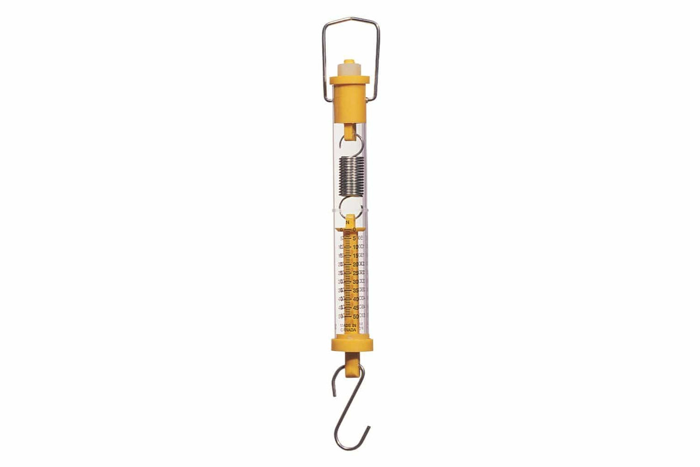 5000g/50 N Spring Scale, Yellow - Arbor Scientific
