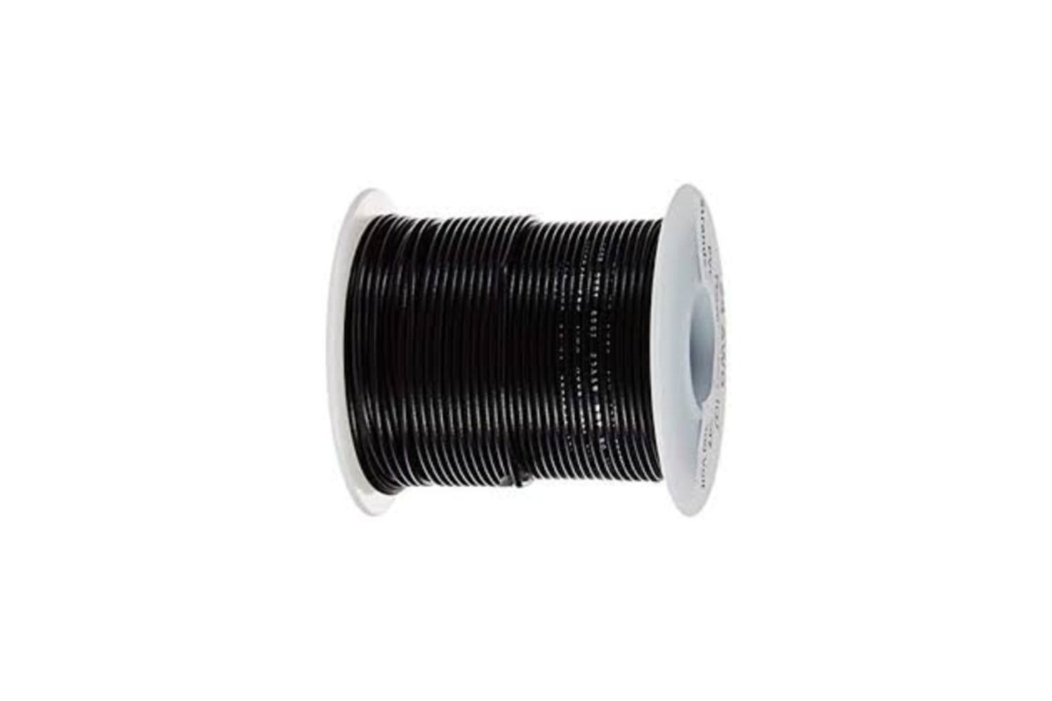 Black Hook-up Wire on 100 ft Spool, 22 Gauge - Arbor Scientific