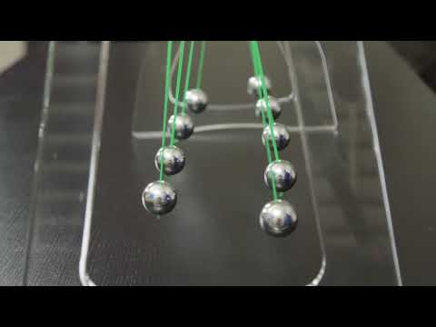 thumbnail image 2 of Mwater Pendulum Wave,Mach Wave:Desktop Decoration For Home, Office, Etc (White 2 of 12